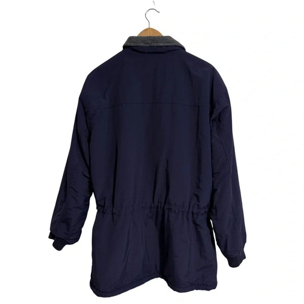 J.Crew Vintage parka jacket from late 1980s or early 1990s. Medium Navy Blue